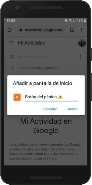 Truco: cómo crear un "botón del pánico" en tu Android que borre todo tu historial de navegación