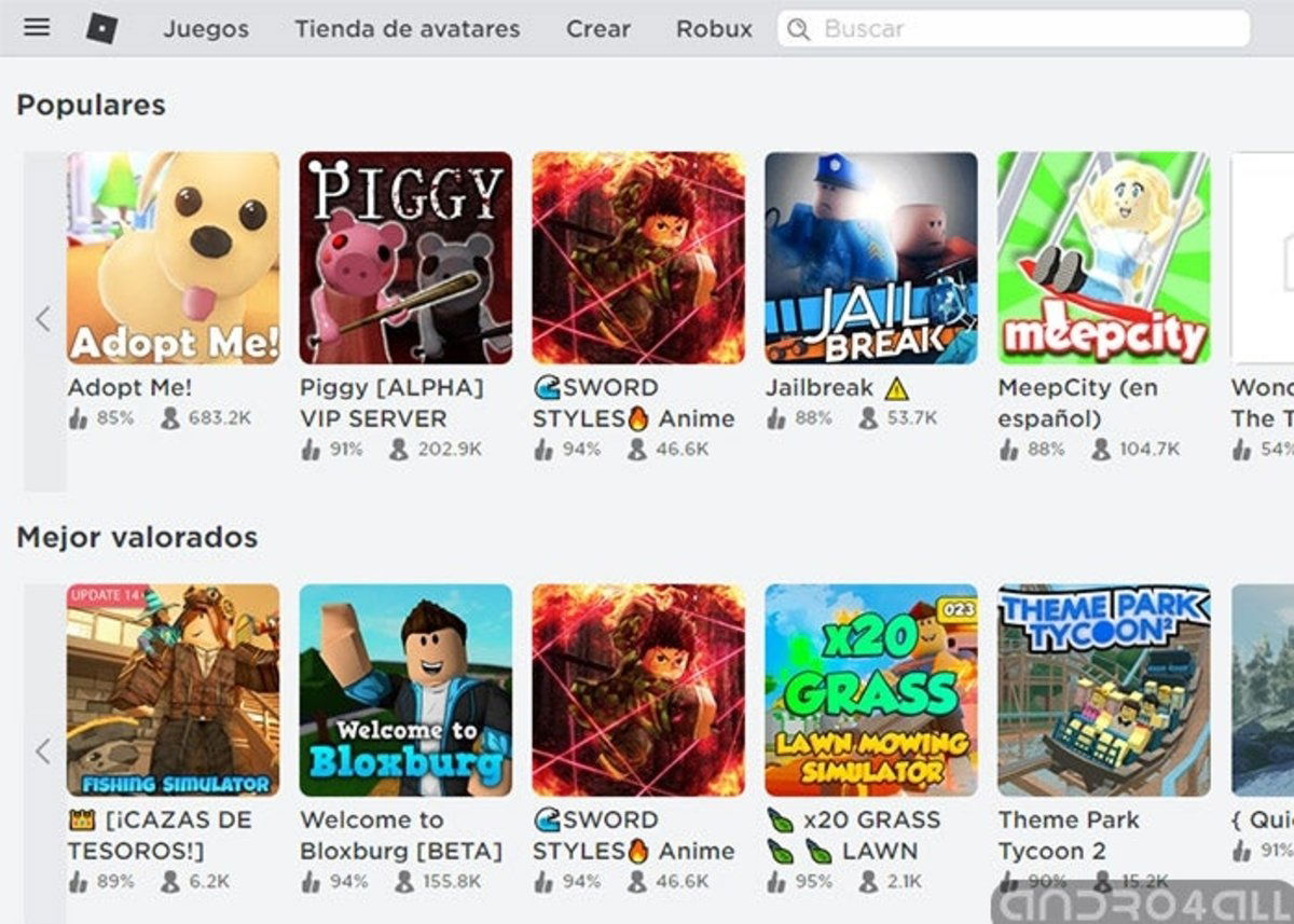 Caracteristicas de roblox