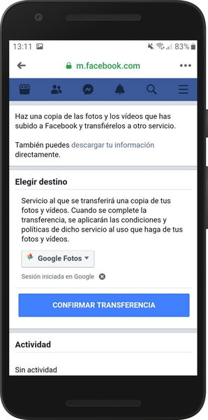 Cómo pasar tus fotos de Facebook a Google Fotos en 5 pasos fáciles