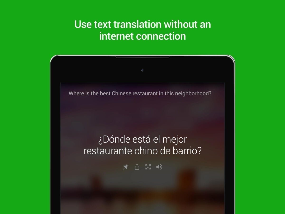 Interfaz del Traductor de Microsoft en Android