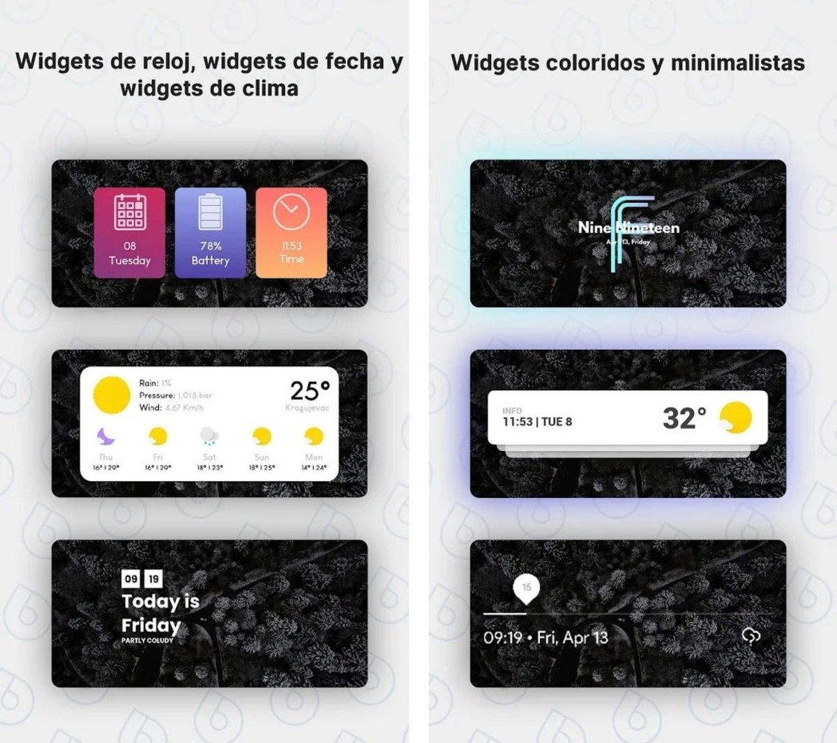 Widgets de Overdrop