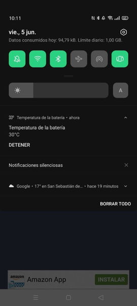 Temperatura bateria app