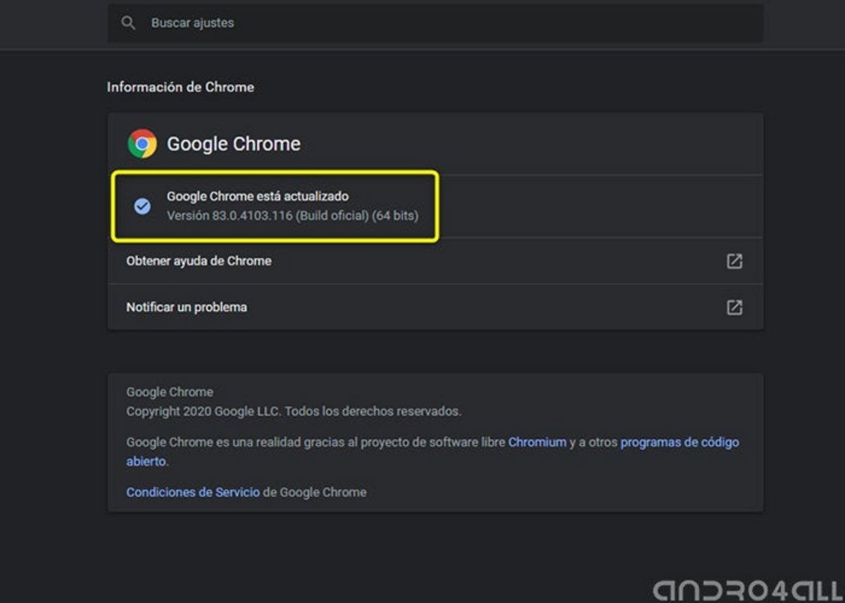 aplicación Google Chrome