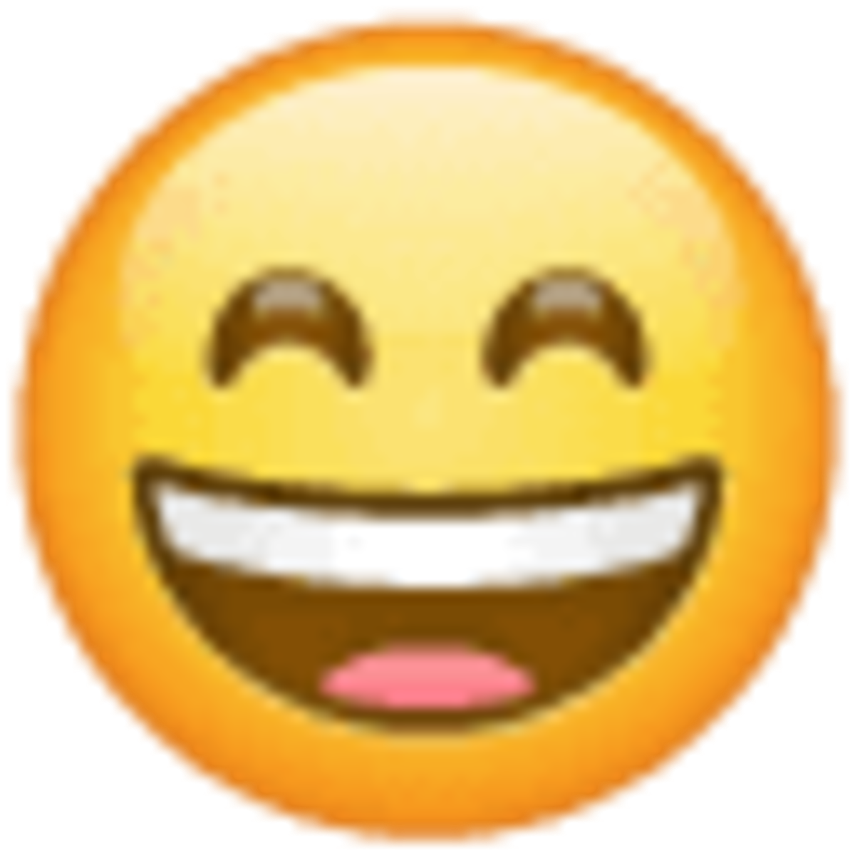 Emoji U+1F604, cara sonriendo con ojos sonrientes