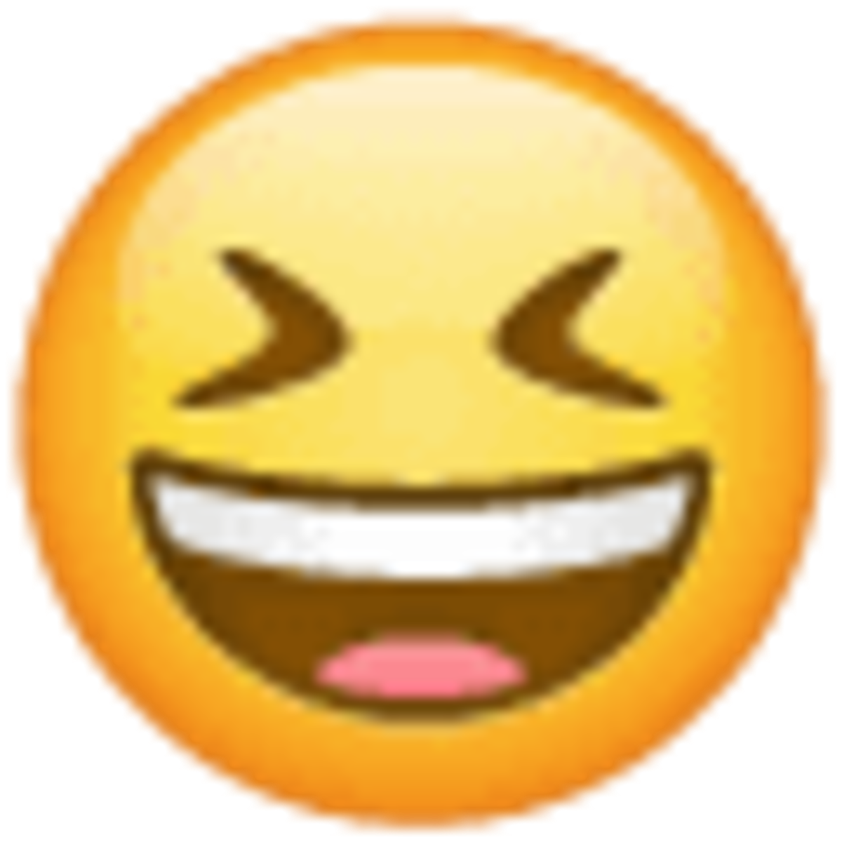 Emoji 1f606, cara con sonrisa y ojos cerrados