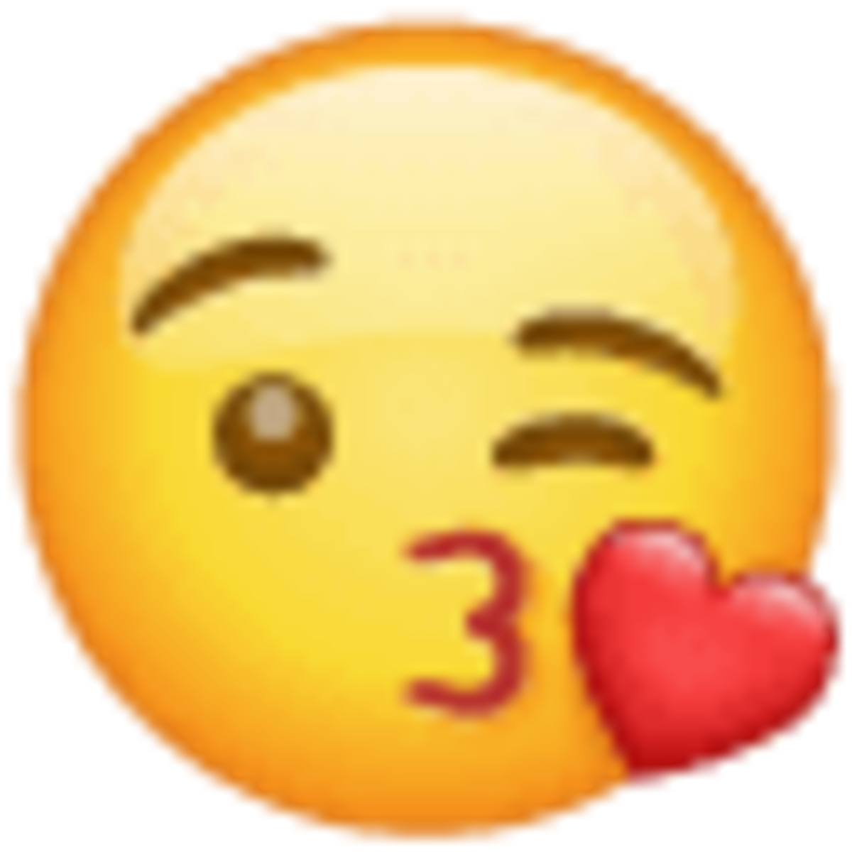 Emoji 1f618, cara lanzando un beso