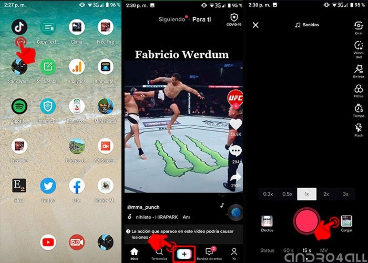 Cómo crear un vídeo a través de fotos usando TikTok