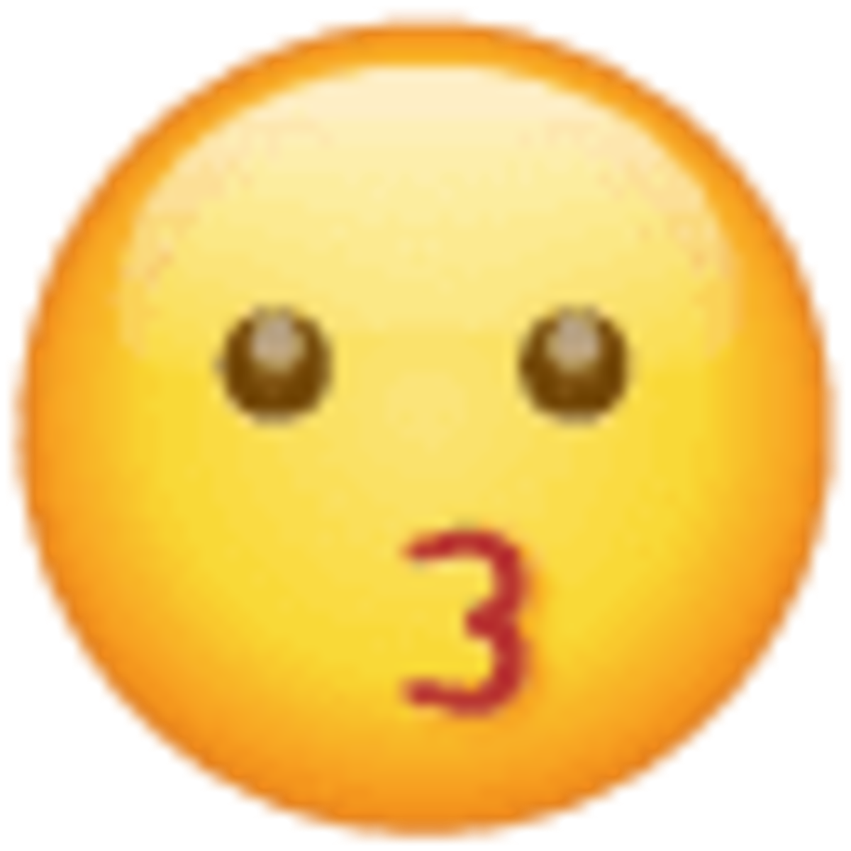 Emoji 1f617, cara besando