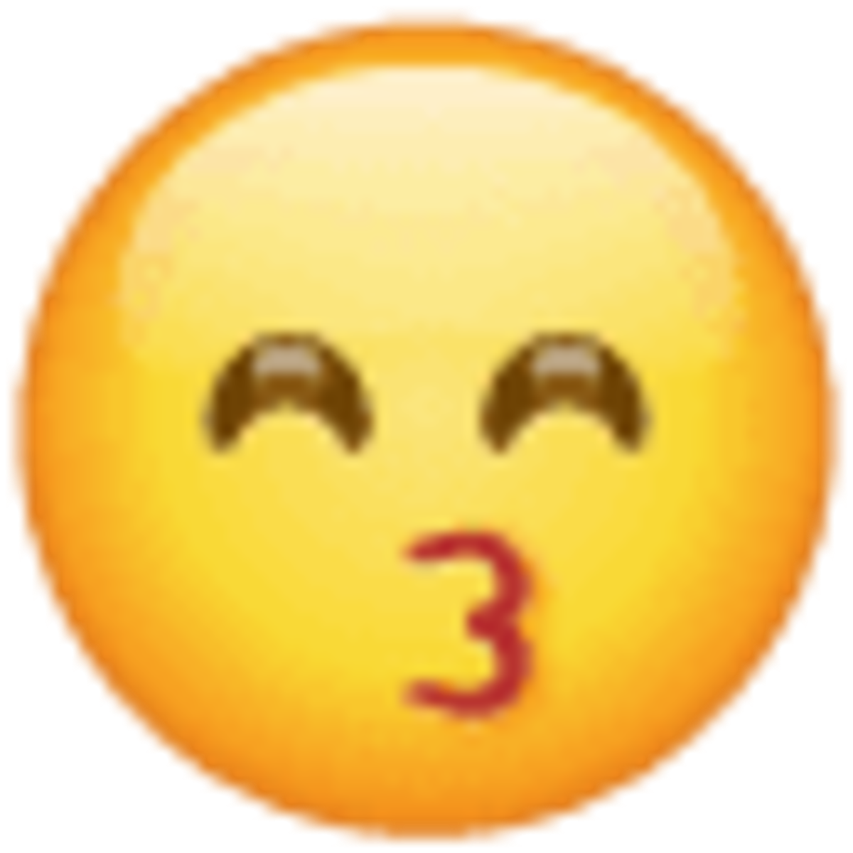 Emoji 1f619, cara besando con ojos sonrientes