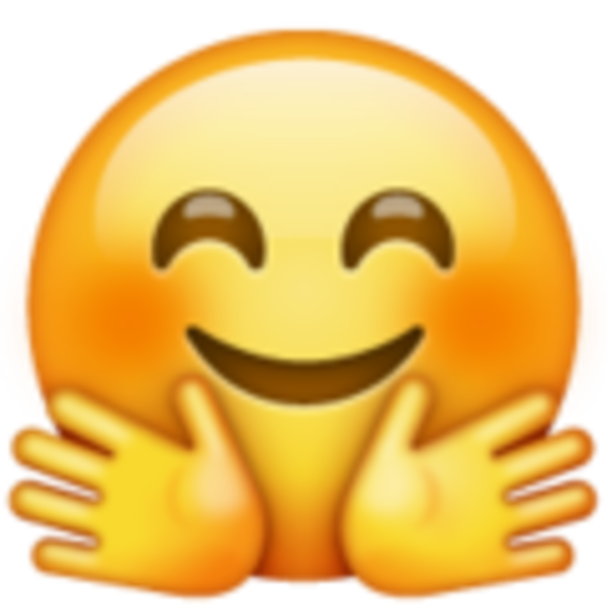 Emoji 1f917, cara sonriente abrazando