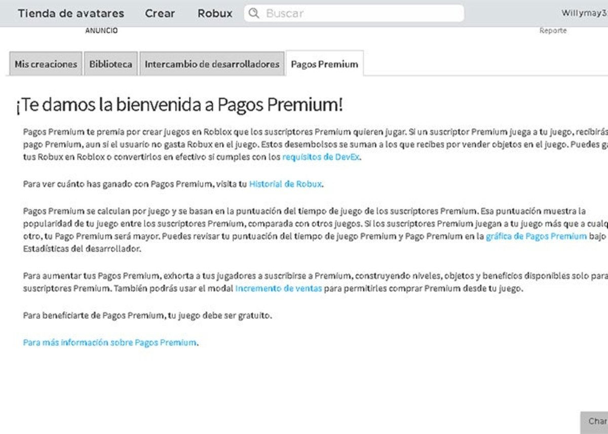 En que consiste Roblox Premium