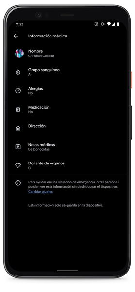 Cómo añadir información de emergencia en un móvil Android, y para qué sirve