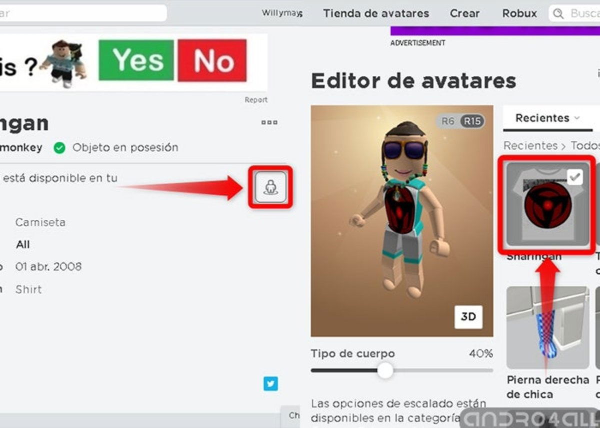 conseguir ropa gratis sin robux en Roblox