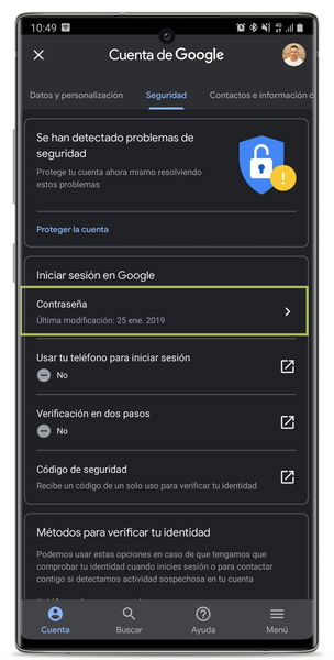 Así puedes cambiar o recuperar la contraseña de Google de tu móvil