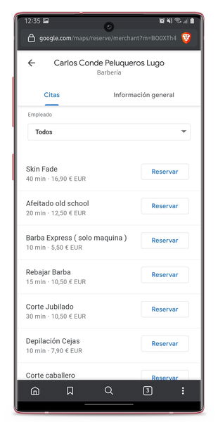 Pide cita online en una peluquería directamente desde Google y sin llamar