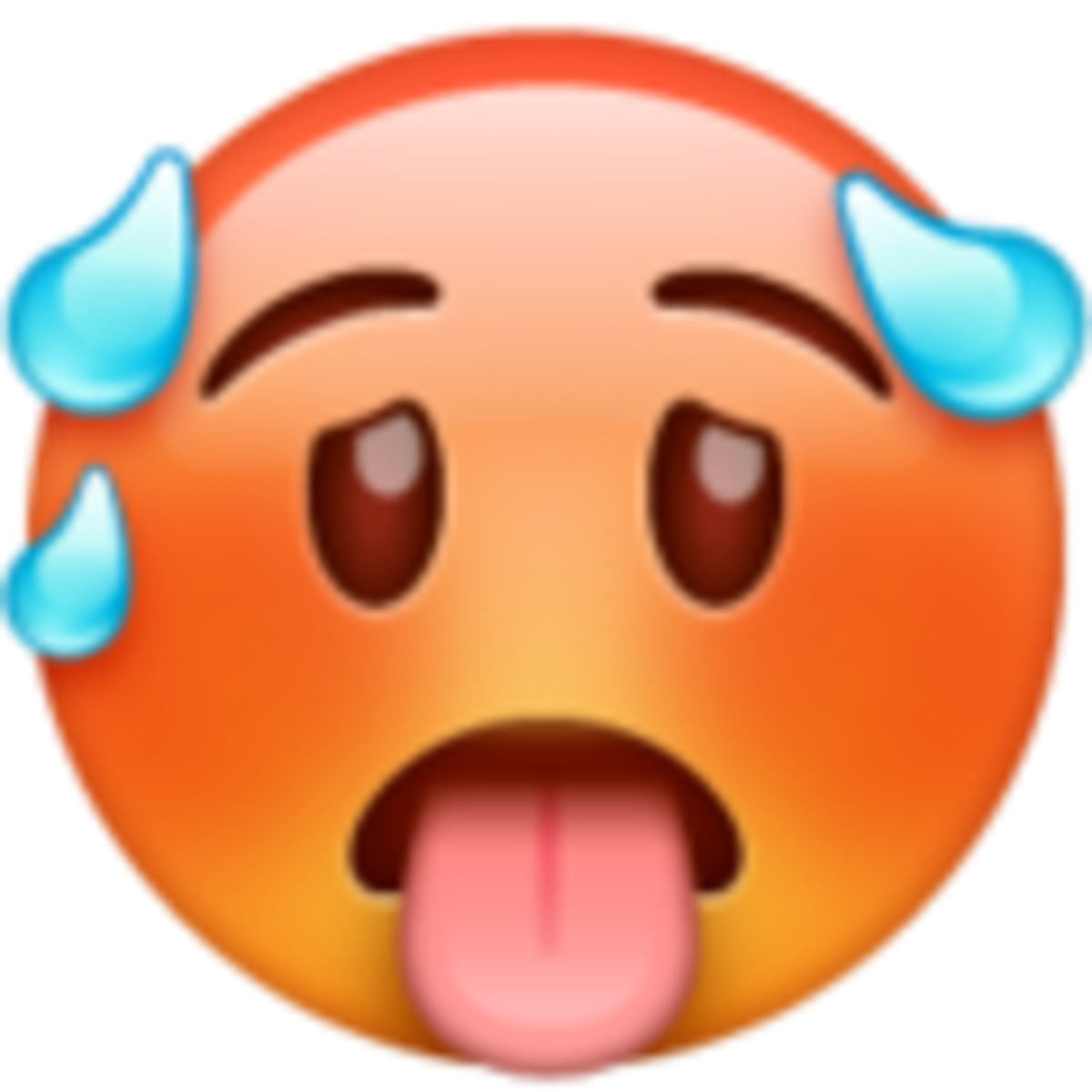 Emoji 1f975 de calor