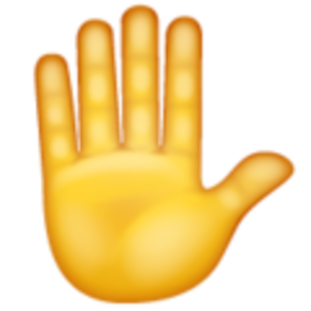 Emoji de mano levantada