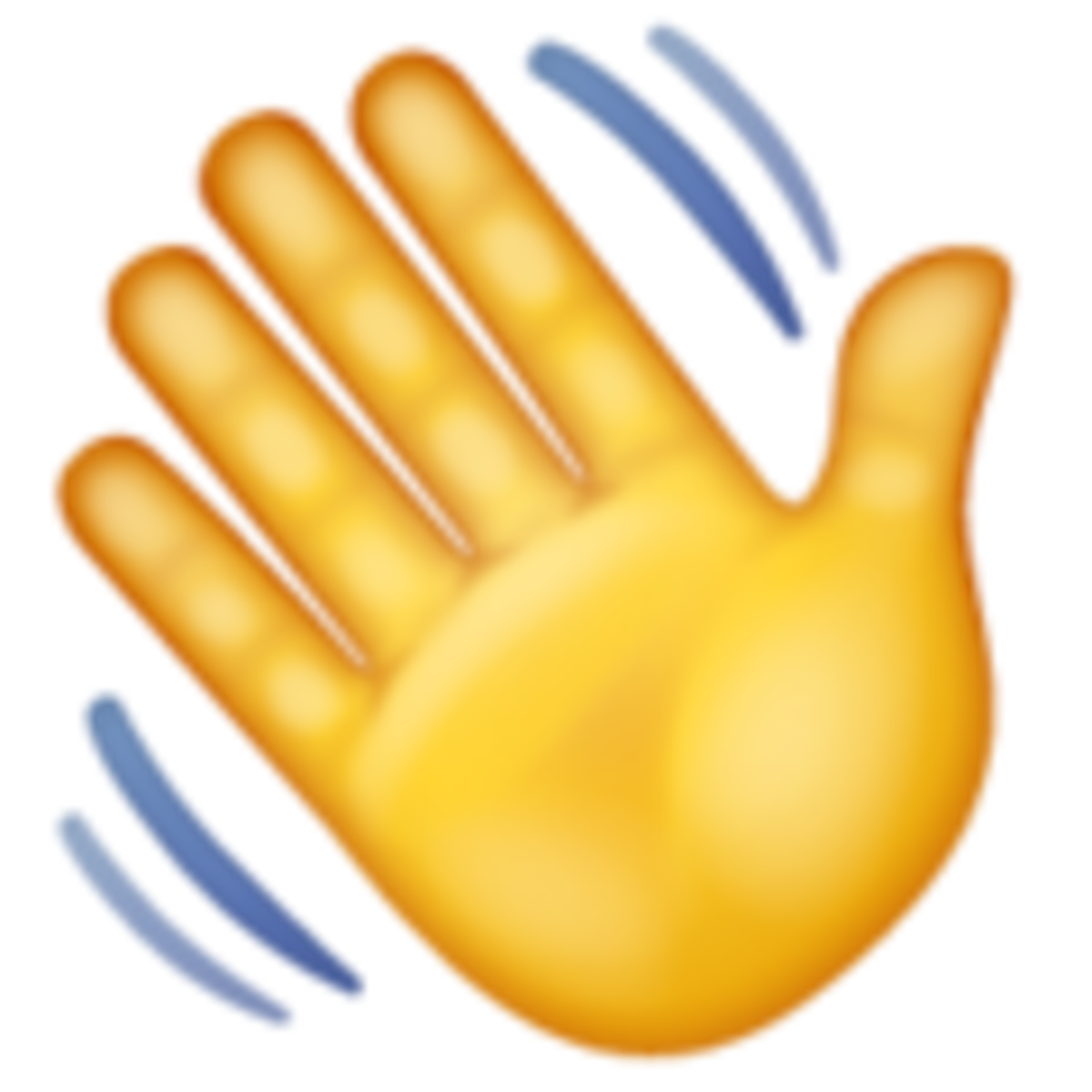 Emoji de mano saludando.