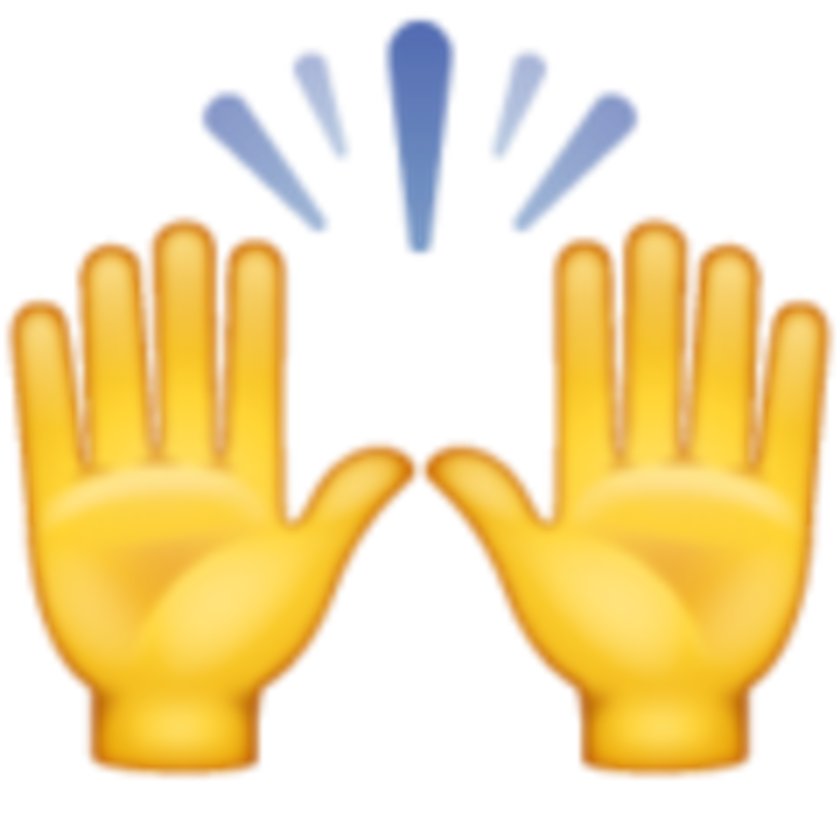 Emoji de manos levantadas