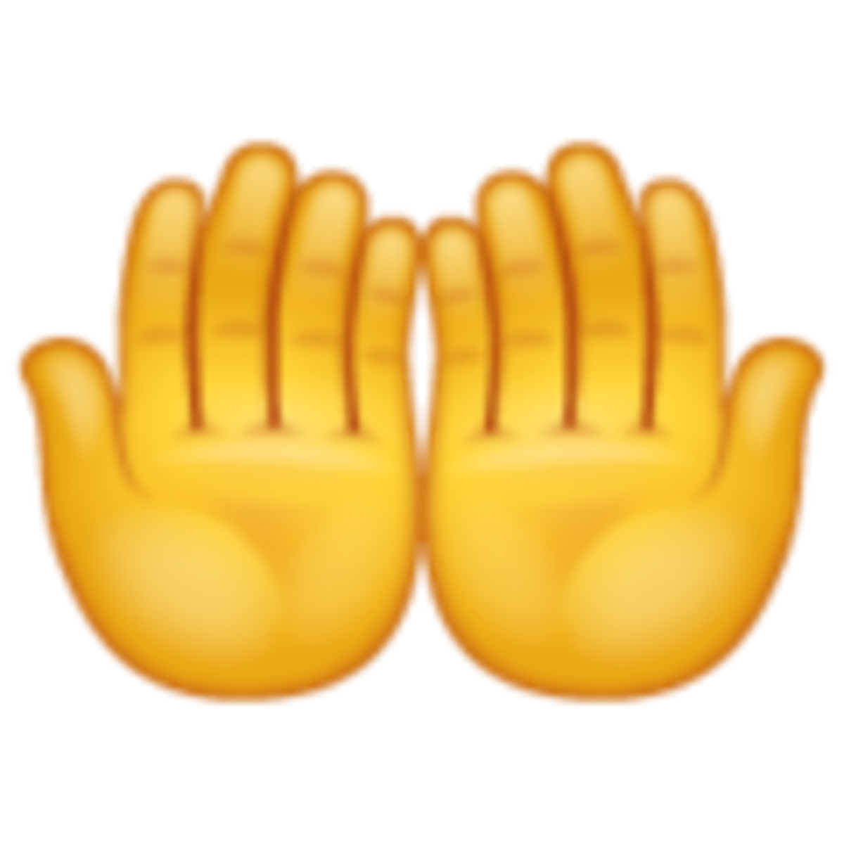 Emoji de palmas abiertasç