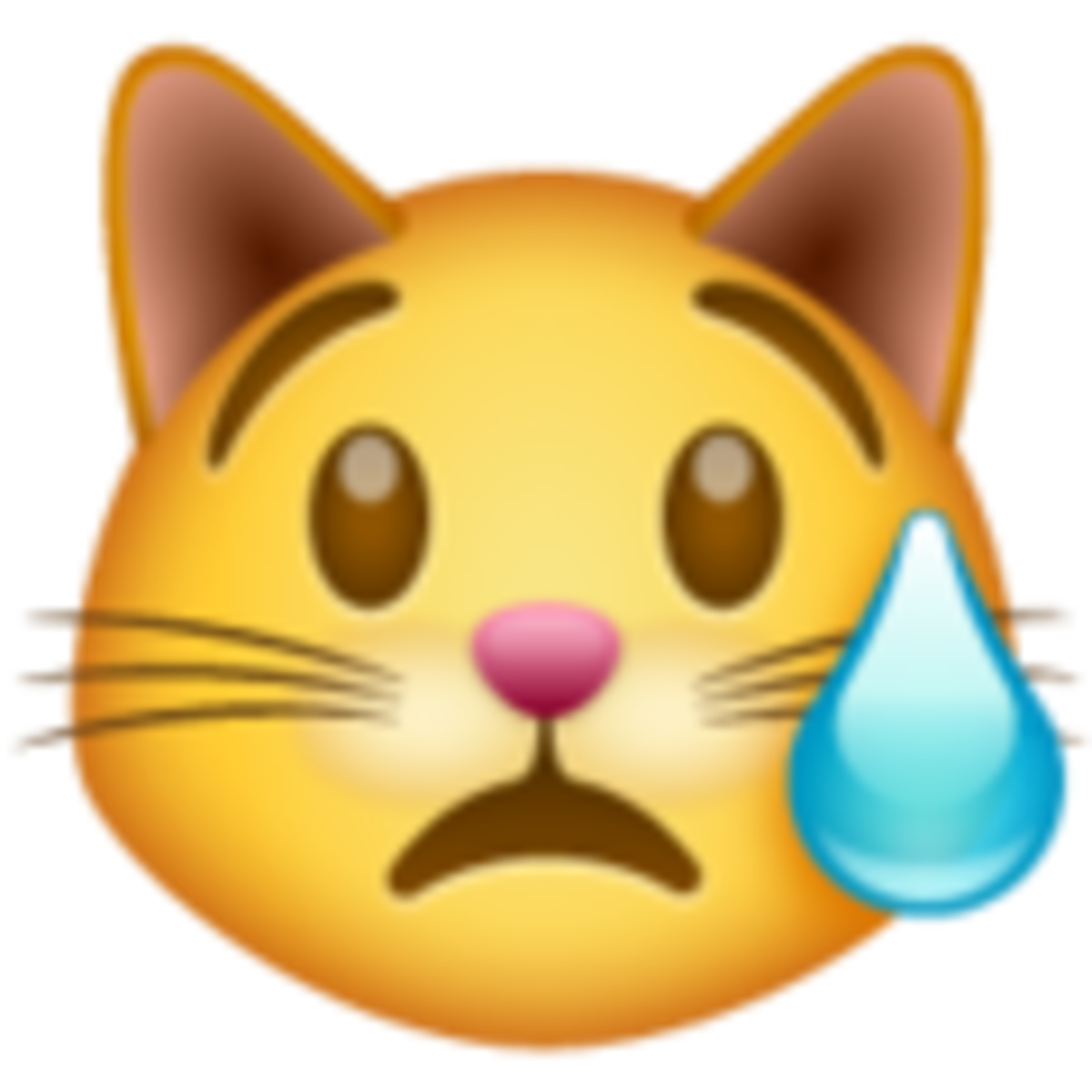 Emoji de gato llorando