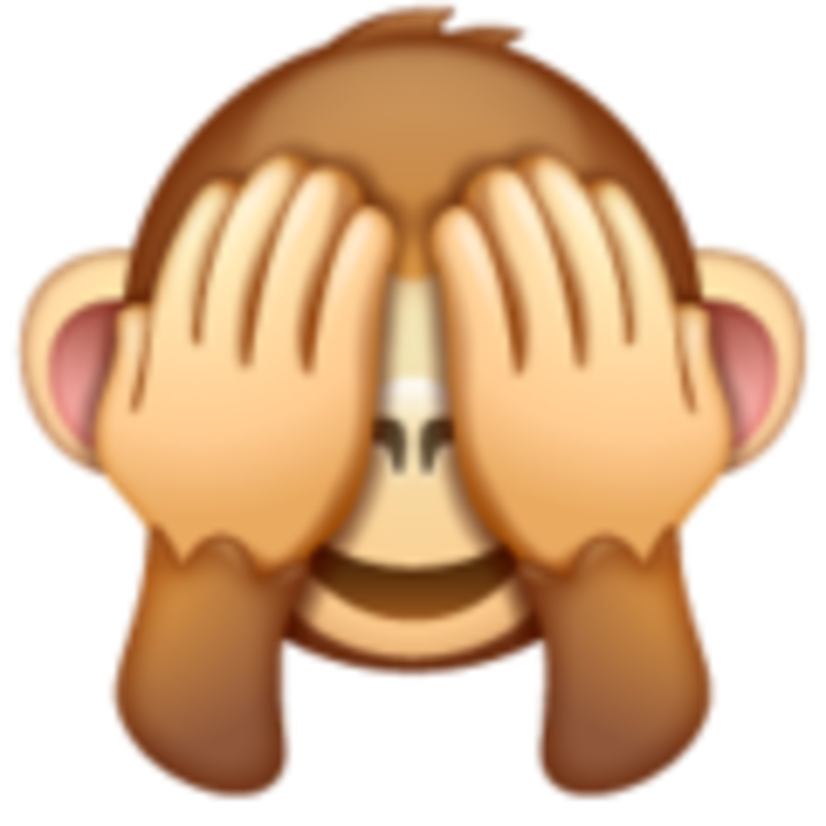 Mono con ojos tapados, emoji