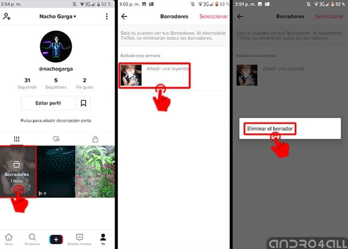 Cómo guardar como borrador un vídeo de TikTok