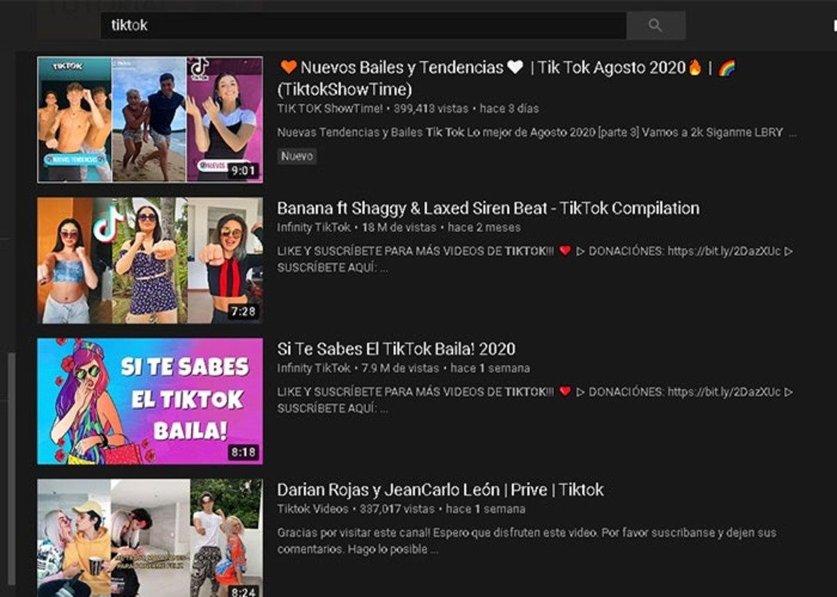 ver tiktok desde YouTube