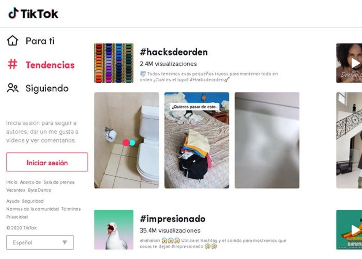 usar tiktok desde el ordenador