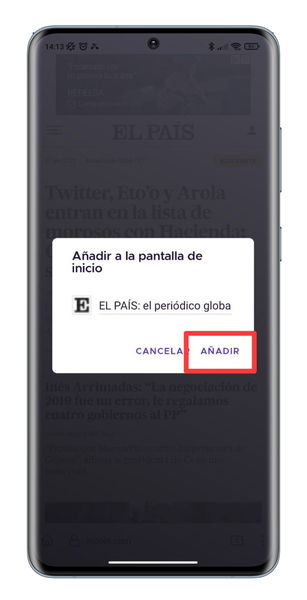 Crea un acceso directo a una página web en la pantalla de inicio de tu móvil Android