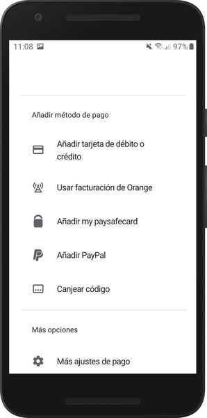 Añadir forma de pago en Google Play