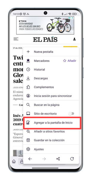 Crea un acceso directo a una página web en la pantalla de inicio de tu móvil Android