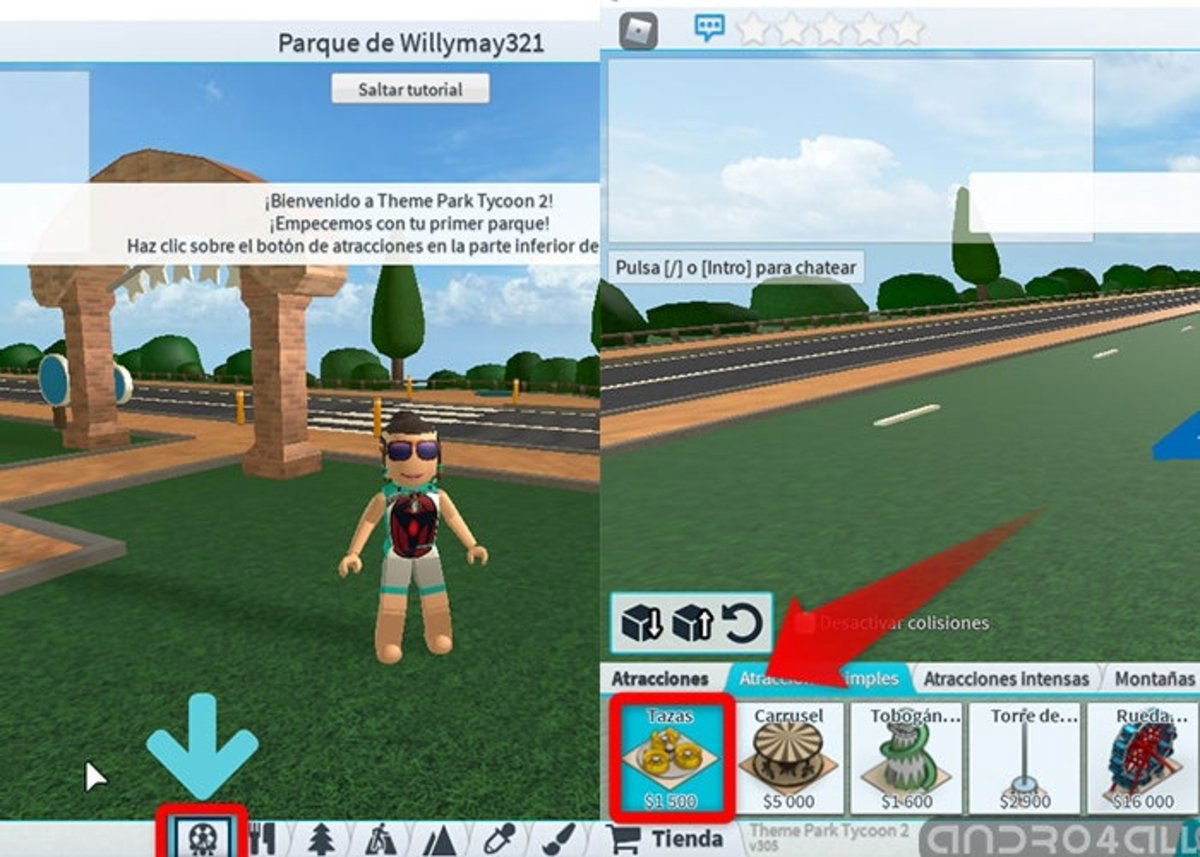 Atracciones para empezar a crear tu propio parque en roblox