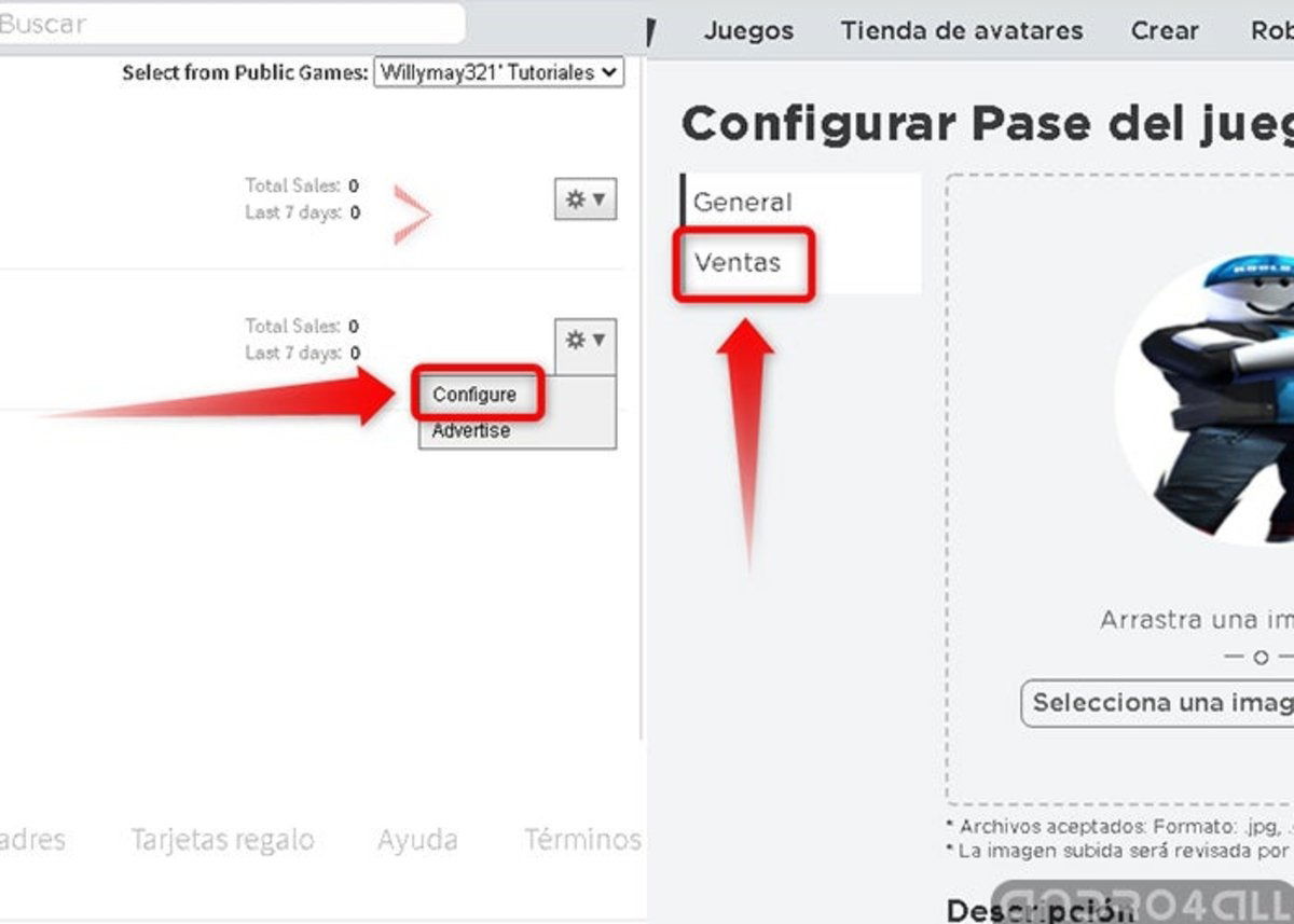 Configura el pase de juego