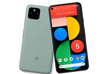 Este es el Google Pixel 5 en color verde menta Este es el Google Pixel 5 en color verde menta