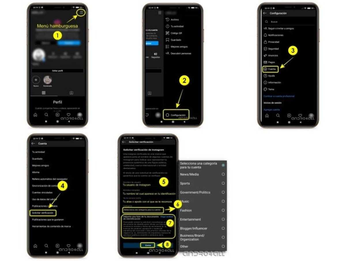 Cómo solicitar la verificación de Instagram