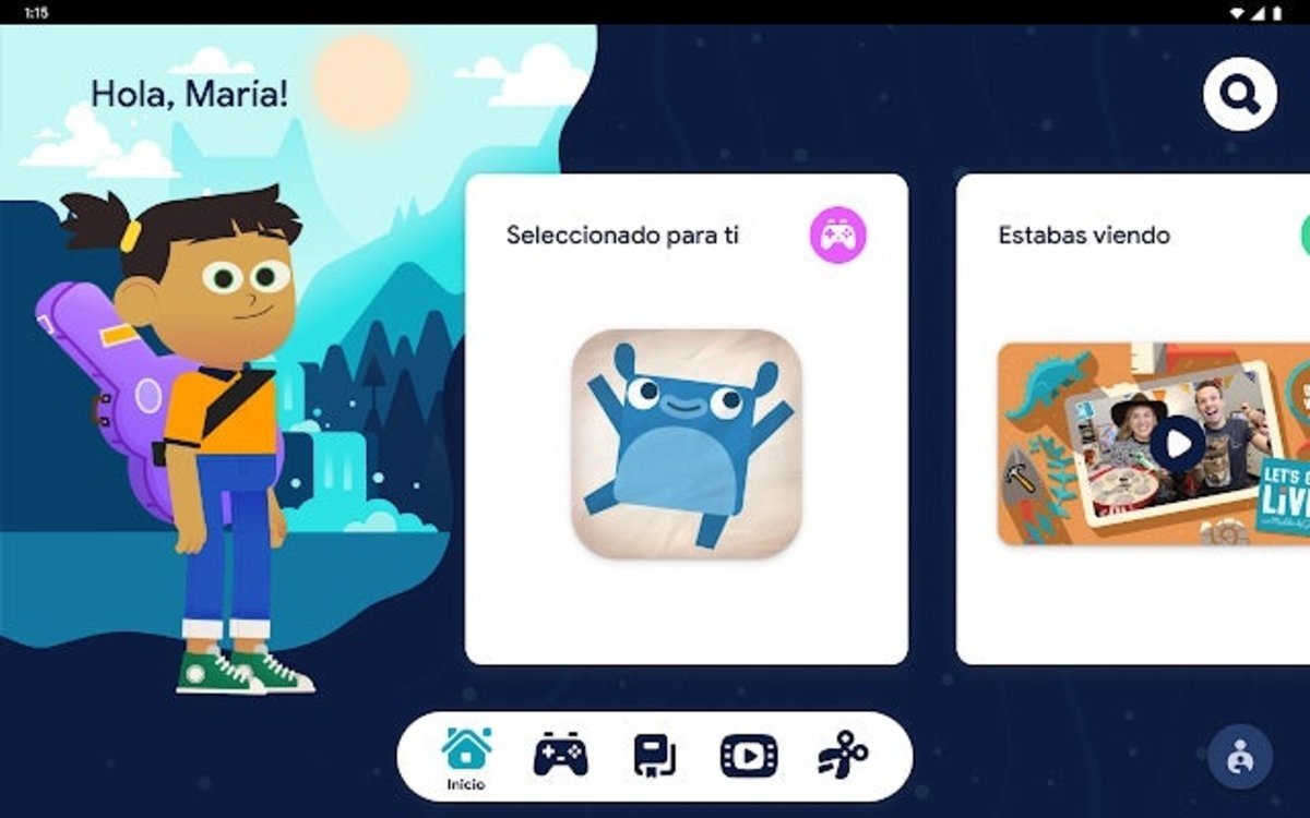 Kids Space ofrece recomendaciones de contenido diario, datos divertidos y bromas