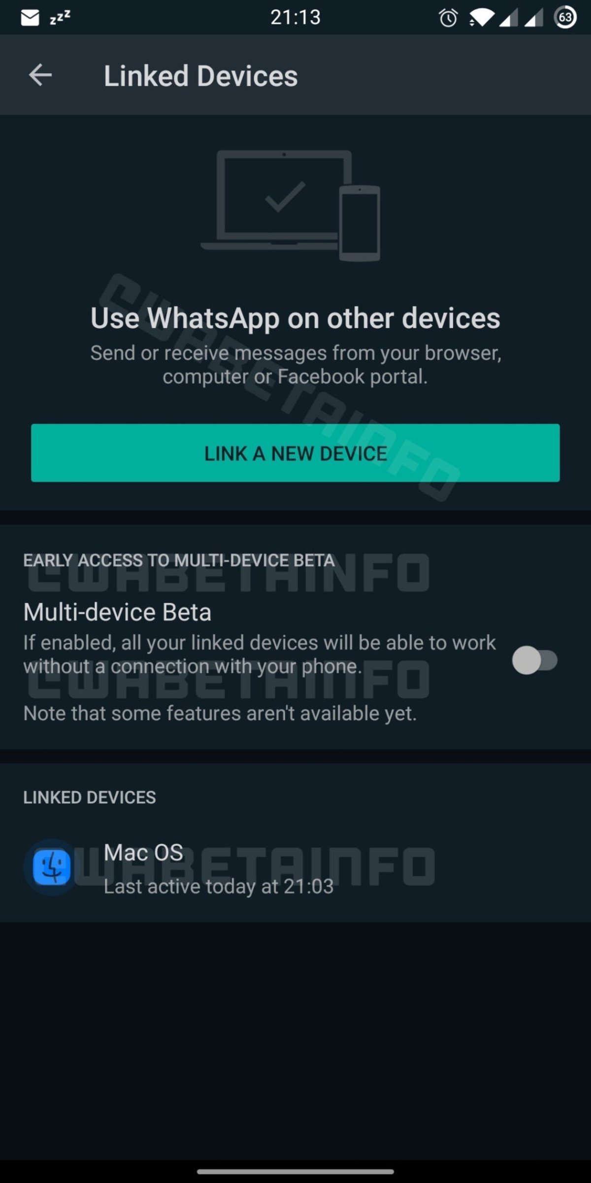 WhatsApp característica beta multidispositivo