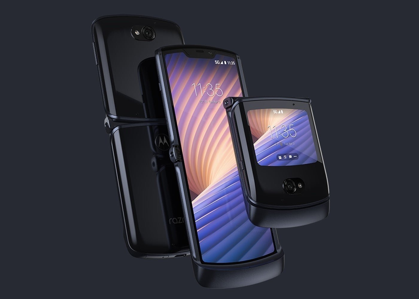 Motorola RAZR 5G en tres formatos