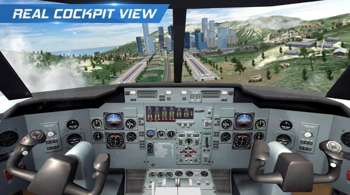 Simulador de piloto de vuelo de avión