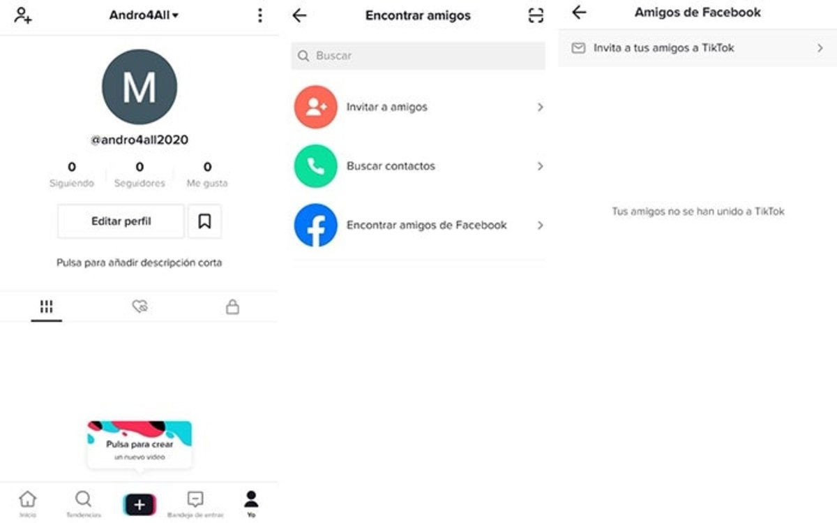 agregar amigos facebook a tiktok