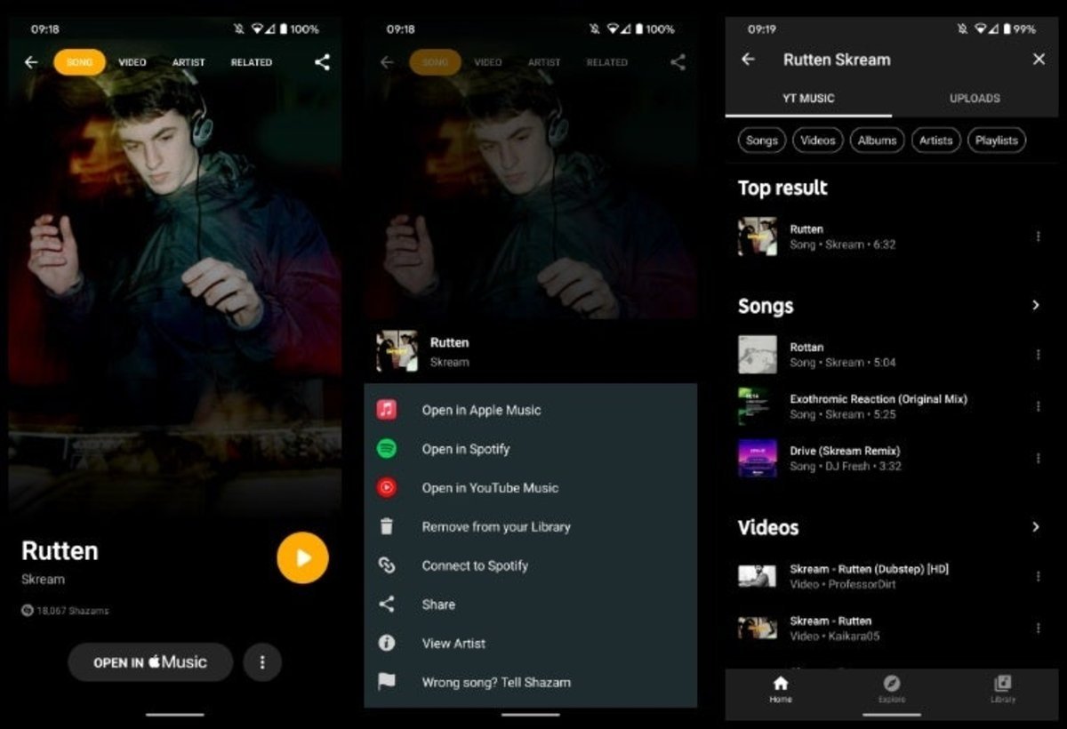 Shazam integra YouTube Music