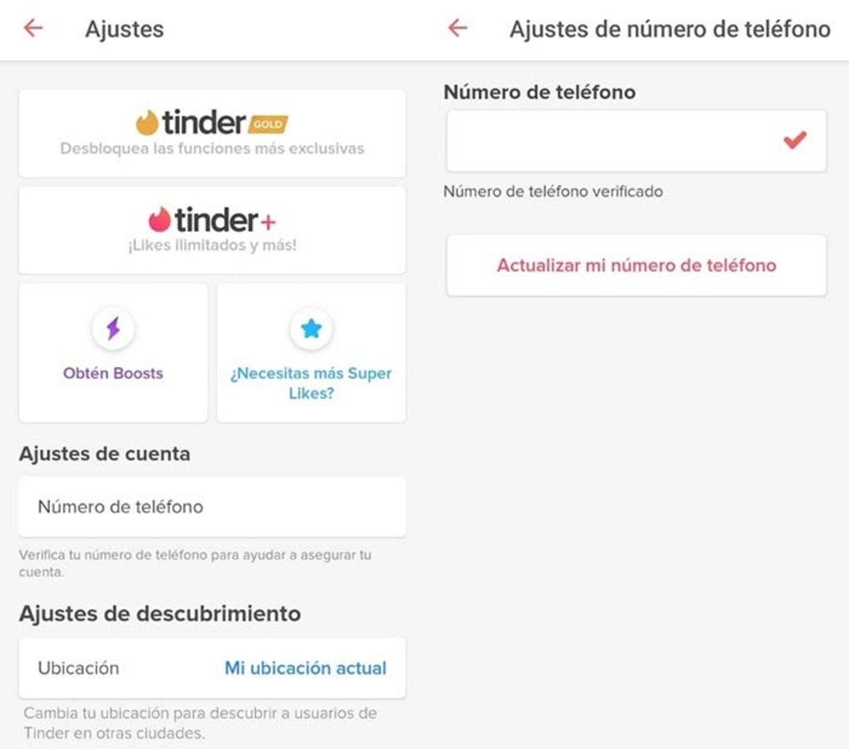 verificacion numero tinder