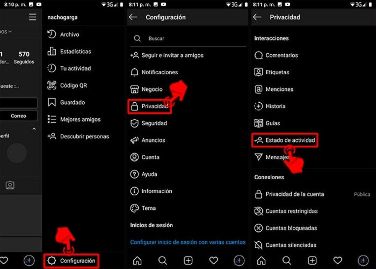 Instagram en línea cómo saber si alguien está conectado