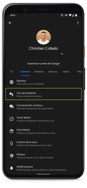 Cómo cambiar la voz del Asistente de Google en tu móvil Android