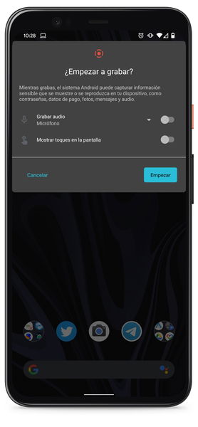 Graba la pantalla de tu móvil Android 11 sin instalar aplicaciones extra