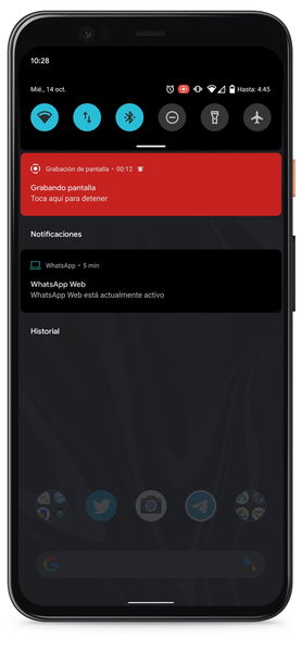 Graba la pantalla de tu móvil Android 11 sin instalar aplicaciones extra