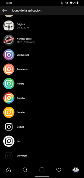 Cómo entrar al menú secreto de Instagram y cambiar el icono de la app
