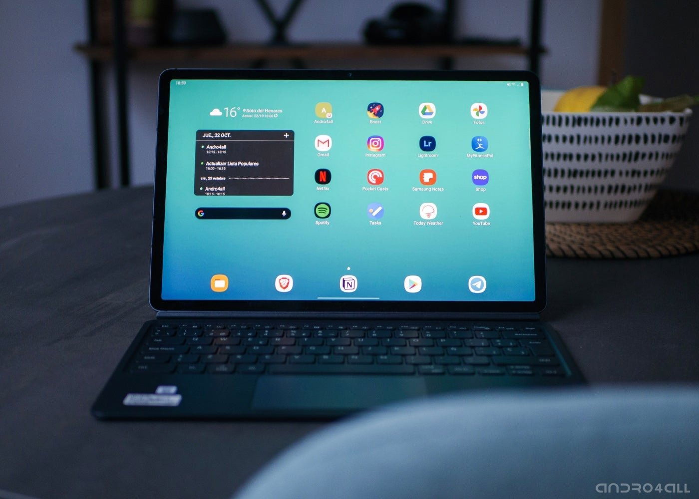 Pantalla de la Samsung Galaxy Tab S7+