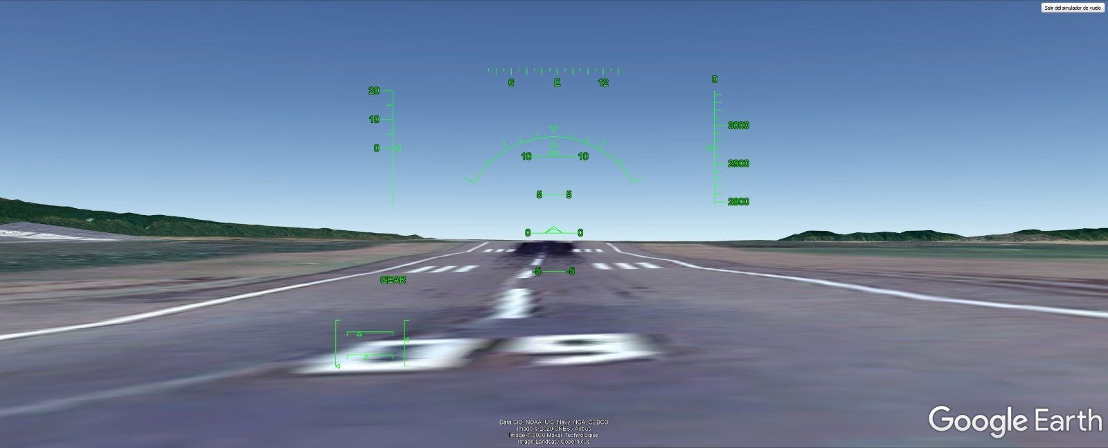 Simulador de vuelo de Google Earth